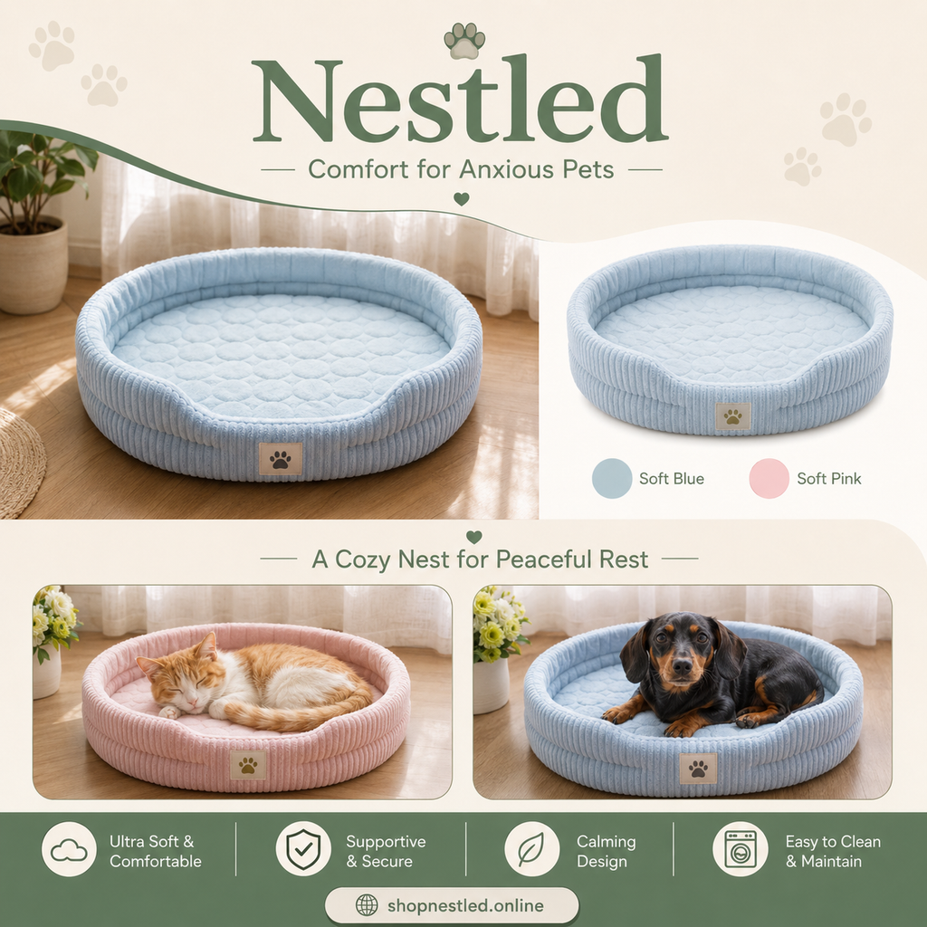 Calming Nest Bed for Anxious Pets